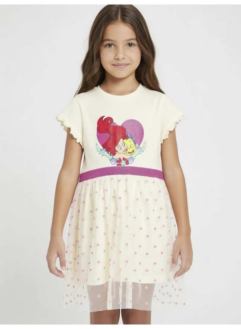 ديزني أرييل | فستان تول | كريمي